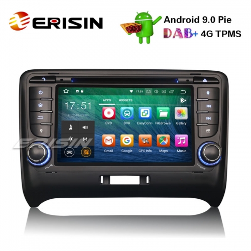 Erisin ES4879T 7" Android 9.0 Autoradio DAB + GPS DTV WiFi OBD2 4G TPMS Bluetooth Navi für AUDI TT MK2