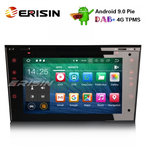 Erisin ES4873P 7" Android 9.0 Autoradio DAB + GPS für Opel Corsa Vectra Zafira Astra Signum