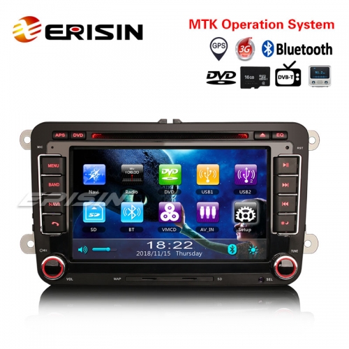 Erisin ES791V 7" Autoradio GPS DVB-T2 Navi OPS DVD 3G For VW Golf Passat Touran Jetta Polo Tiguan