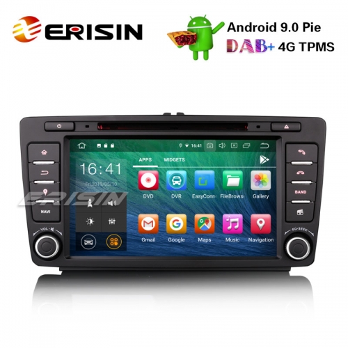 Erisin ES7926S 8" android 9.0 autoradio gps wifi dab + cd dvb-t2 wifi obd navi für skoda octavia
