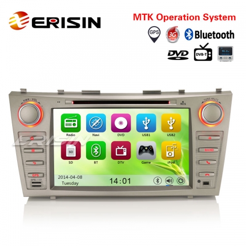 Erisin ES7668M 8" Car DVD Player GPS SAT NAVI 3G Bluetooth VMCD for TOYOTA AURION CAMRY