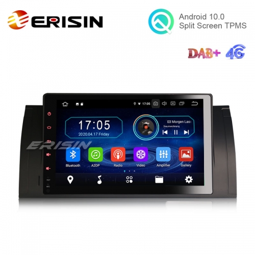 Erisin ES6993B 9" Android 10.0 Car Stereo GPS Radio WiFi BT 4G DTV DVR RDS for BMW 5 Series E39 X5 E53 M5