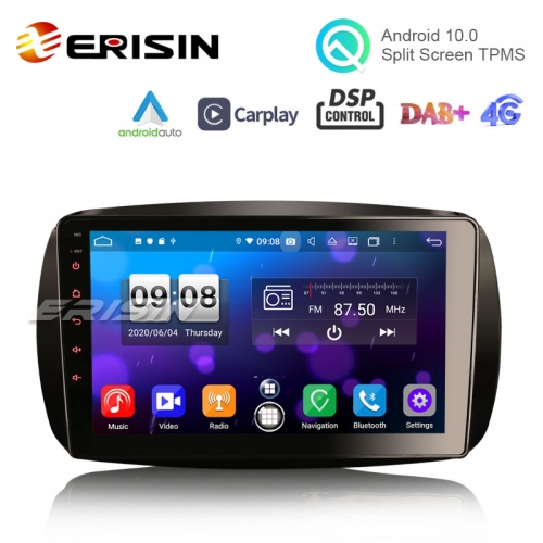 Erisin ES8799S 9" Android 10.0 Auto Multimedia System CarPlay & Auto GPS Radio DSP TPMS DAB for Mercedes Benz SMART
