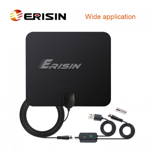 Erisin ES163 Indoor Digital TV Antenne Antenne HDTV Signal Receiver Verstärkt 50 Meilen 4K 1080P DVB-T2 DVB-T VHF UHF 360°