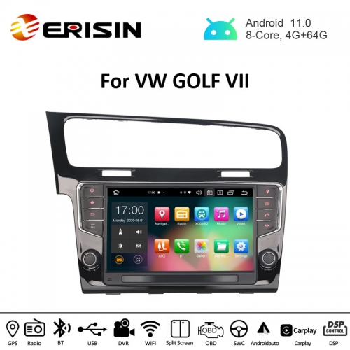 Erisin ES8111G 9" Android 11.0 Car Stereo for VW GOLF VII/7 DAB+ DSP CarPlay & Auto 64G GPS Sat Navi