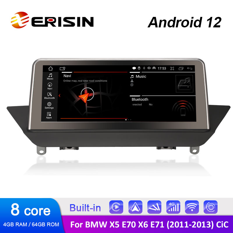Erisin ES3284I 10.25 HD IPS Android 12.0 Car Stereo GPS Radio For BMW X1  E84 CIC System WiFi 4G LET CarPlay Android Auto